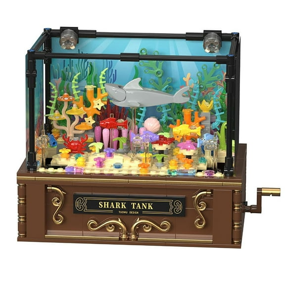 GZBrick Deep Sea Shark Tank Building Sets Compatible with Lego Fish Imitation Marine for Boys Girls 721PCS