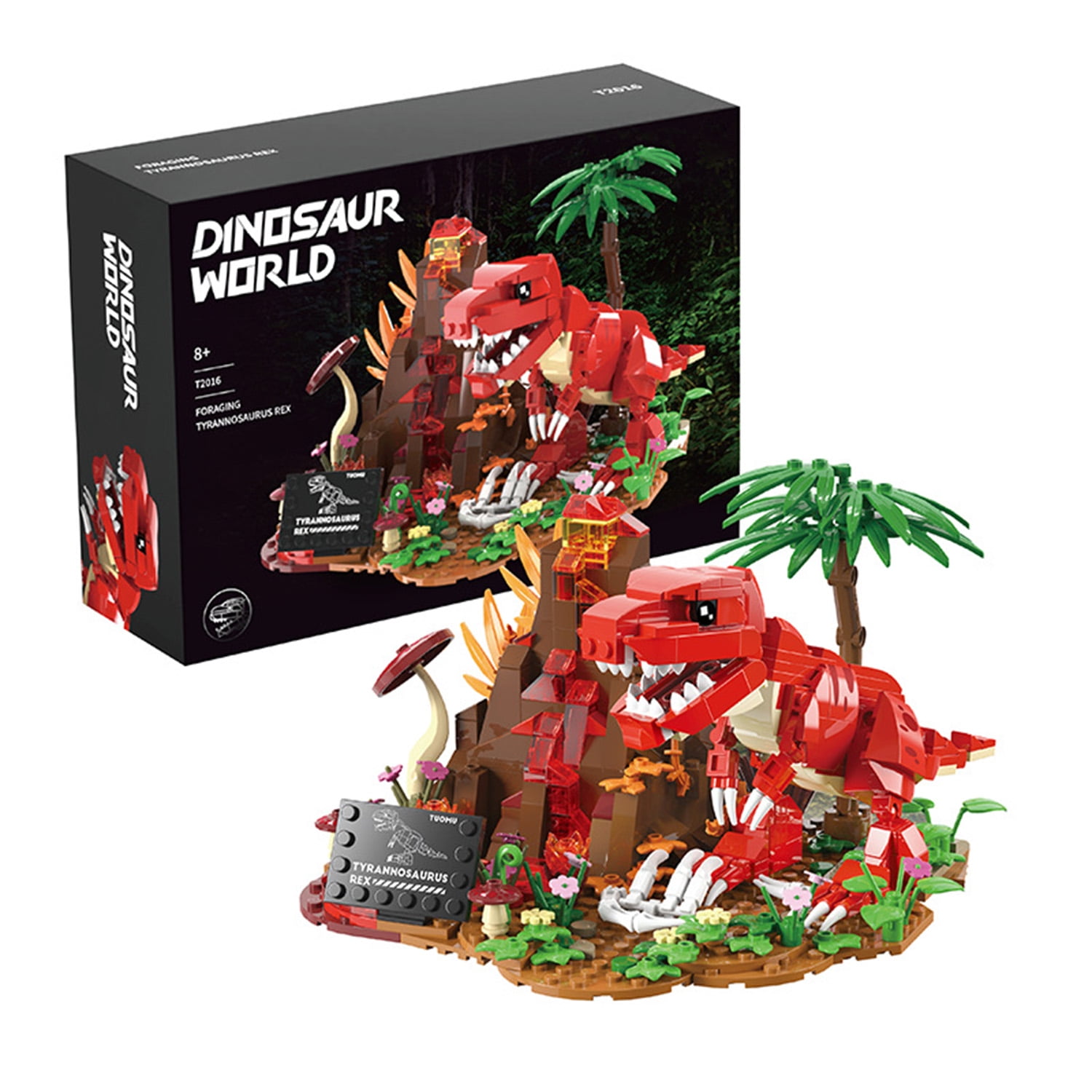 GZBrick Dinosaur World Building Sets Compatible with Lego Animals Volcano Foraging T.Rex for Adults Boy 559PCS