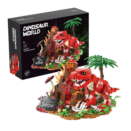 GZBrick Dinosaur World Building Sets Compatible with Lego Animals Volcano Foraging T.Rex for Adults Boy 559PCS
