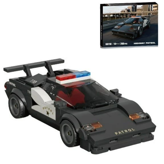 GZBrick Highway Patrol Building Sets Compatible with Lego Cars for Adults Boy 266PCS