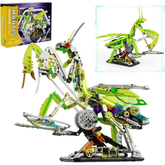 GZBrick Ideas Mantis Insect Building Sets Bugs with Light for Boy Girls Compatible with Lego
