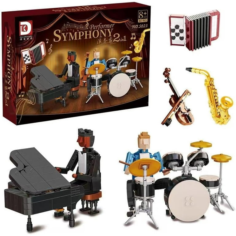 musicplant セット GZBrick Jazz Drum Pianist Building Sets Compatible with Lego Music