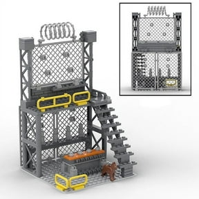 GZBrick Military Base Building Sets Army War Small Scene Armory with Weapons for Boy Compatible with Lego