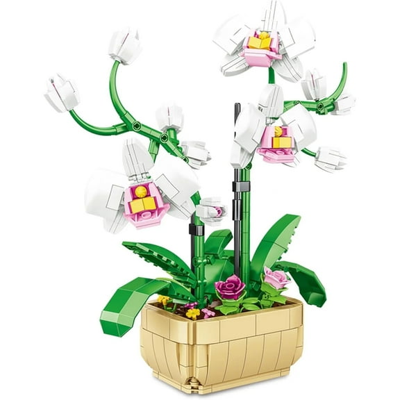 GZBrick Orchid Flower Building Set Bonsai Tree Plants Botanical Home Deco for Adults Girls Compatible with Lego