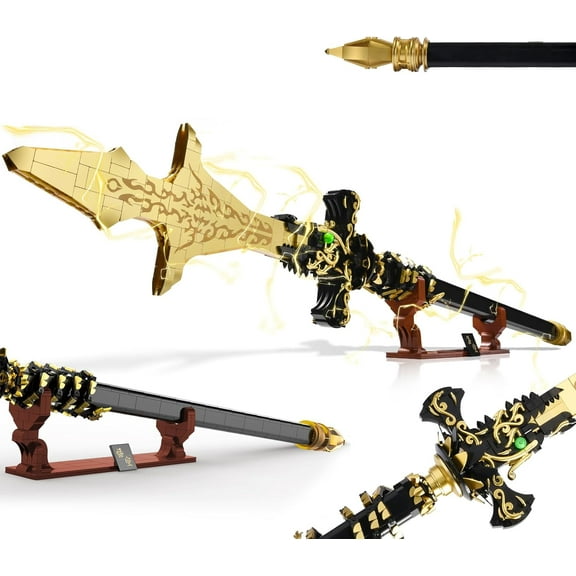 GZBrick Samurai Sword Building Sets Three-Blade Knife Compatible with Lego for Adults Boy 1000PCS