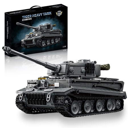 GZBrick Tiger Heavy Tank Building Sets WW2 Military Toy for Adults Boy Compatible with Lego 1668PCS