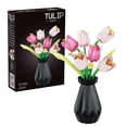 thumbnail image 1 of GZBrick Tulip Flower Bouquet Building Sets with Vase for Adults Girls Compatible with Lego, 1 of 7
