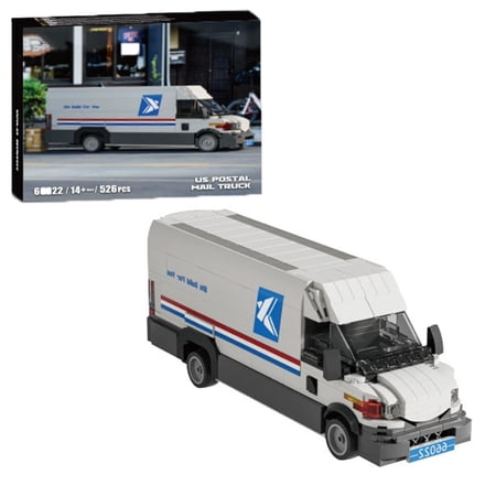 GZBrick US POSTAL MAIL TRUCK Building Sets Compatible with Lego Cars for Adults Boy 528PCS