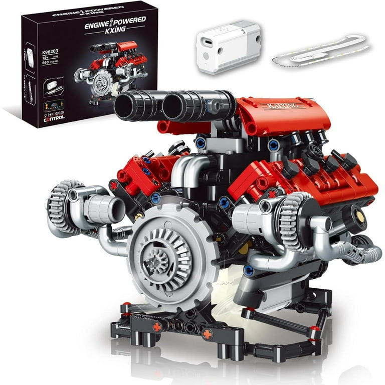 レゴV8エンジン　8シリンダー GZBrick V8 Engine Building Sets 8-Cylinder Visible