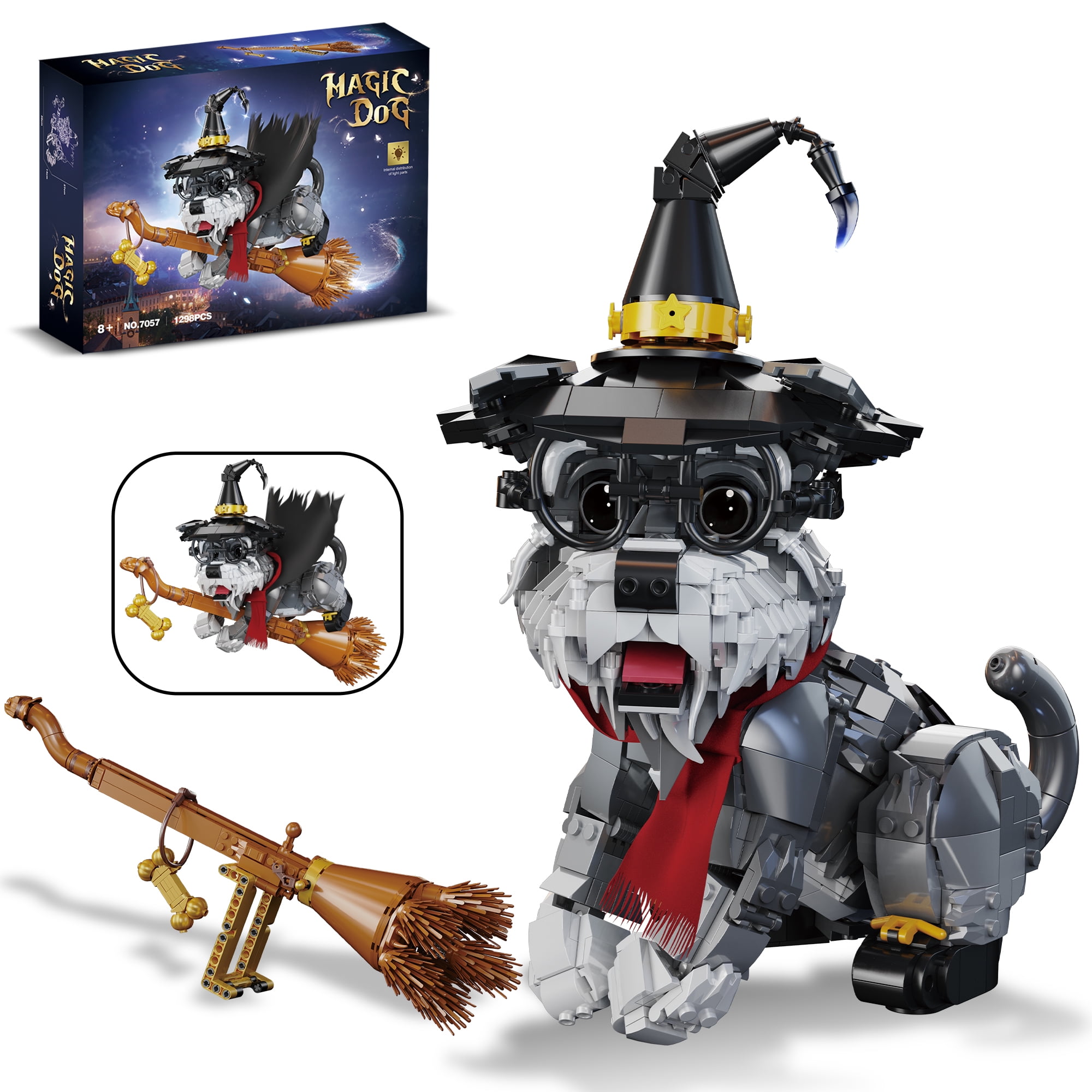GZBrick Wizard Dog Building Sets Compatible with Lego Animals Potter Magic World for Adults Boy 1298PCS