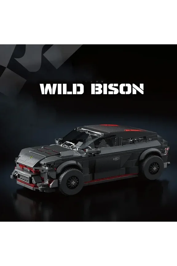 City Racing Car Wlid Bison Building Sets Champion Sports Car Vehicle Model Compatible with Lego for Adults Boy 470+PCS
