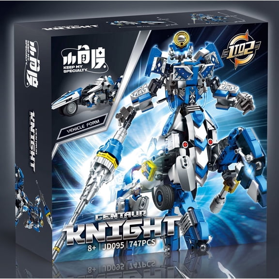 GZBricker 2-IN-1 Centaur Knight Mecha Building Set Compatible with Lego Robot Collectible Model for Adults Home Office Decor - 747PCS