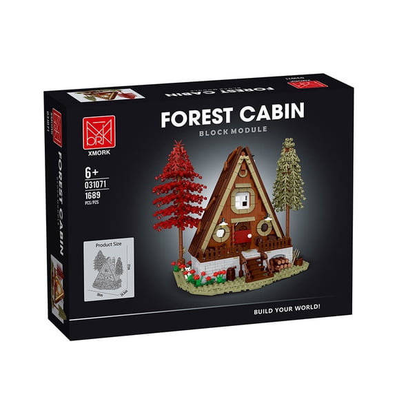 GZBricker A-Frame Cabin Building Sets Compatible with Lego Architecture Wooden Treehouse Collection Display Home Decor for Adults