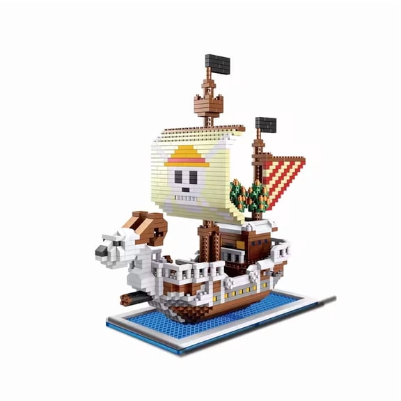 GZBricker Adventure Cartoon Sailboat Ship Building Set Ocean Pirate Compatible with Lego Vehicle Collectible Model for Enthusiasts Home Office Decor