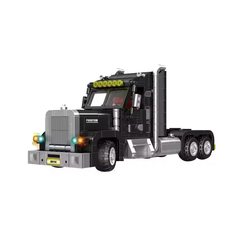 GZBricker American Duty Truck Tractor Car Building Set Technical Compatible with Lego Vehicle Speed Racer Model for Adults