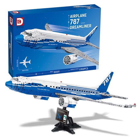 GZBricker Boeing 787 Dreamliner Airplane Building Set Compatible with Lego Plane Model for Adults Boys 1353PCS