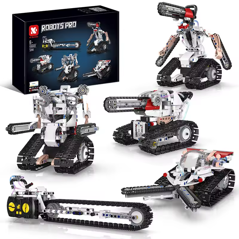 GZBricker Chainsaw Robot Building Set APP-programmable Dual-control 5-IN-1 Compatible with Lego Model Collectible for Adults