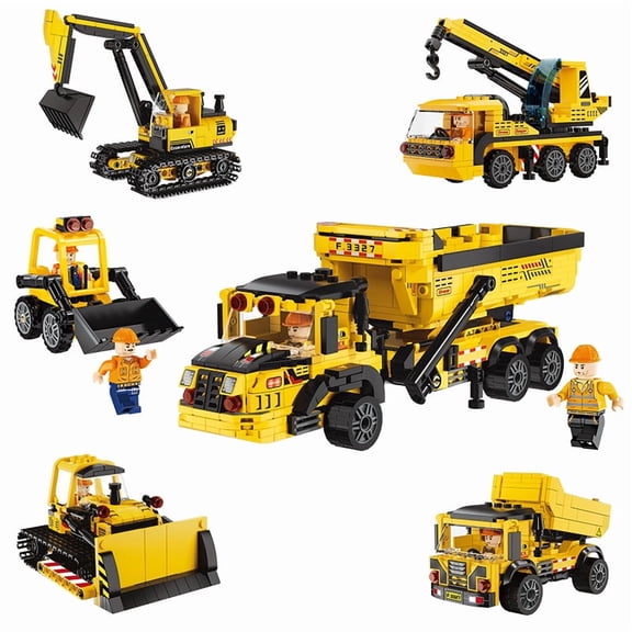 GZBricker City Construction Engineering Trucks Car Building Blocks Sets Compatible with Lego Vehicel Model for Adults Teens