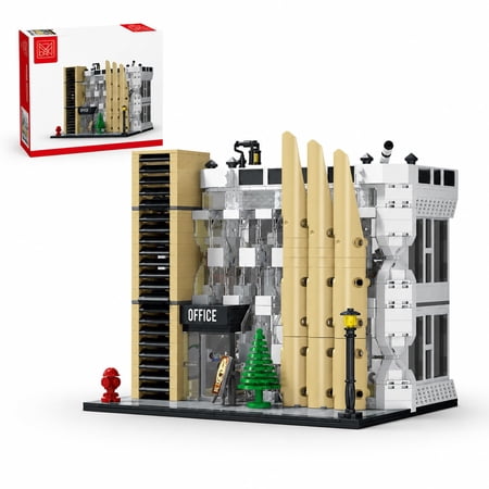 GZBricker City Office Building Set Modular Collectible Model Compatible with Lego Architecture House Street View for Adults