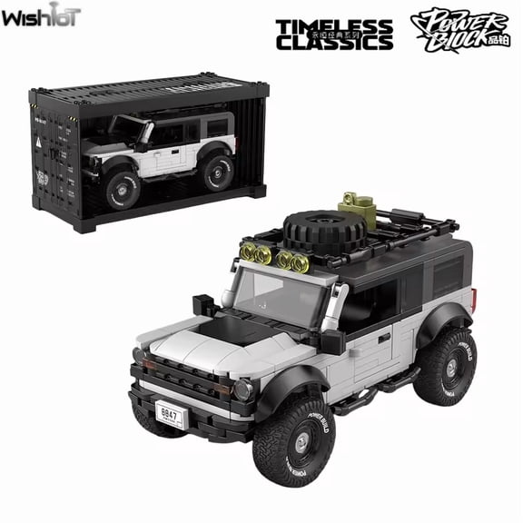 GZBricker Classics Off-Road Vehicle Building Set Compatible with Lego Car Model Collectible with Containers for Adults Boys Home Decor
