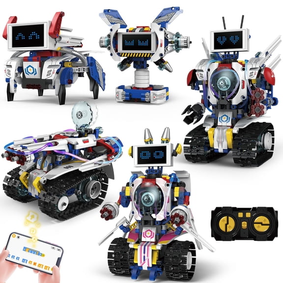 GZBricker Deformation City RC Robot Building Set 5-in-1 Vehicle Compatible with Lego Technical Model Collectible for Adults