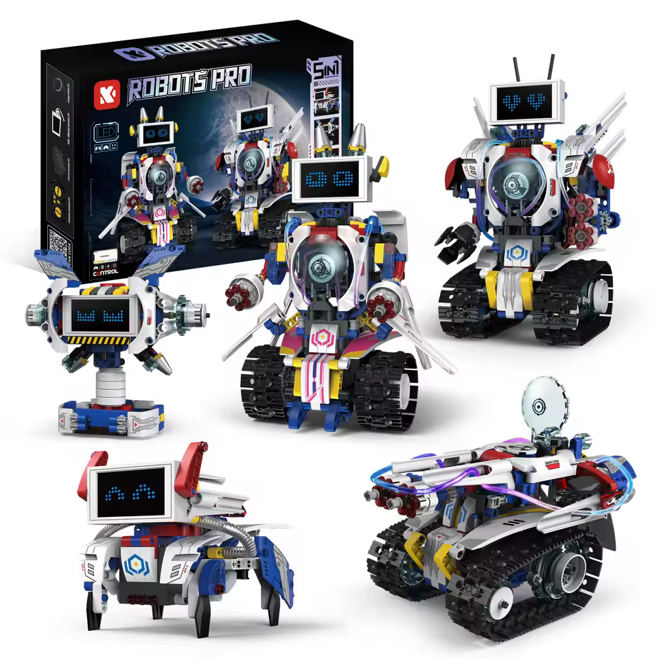 GZBricker Deformation City RC Robot Building Set 5-in-1 Vehicle Compatible with Lego Technical Model Collectible for Adults