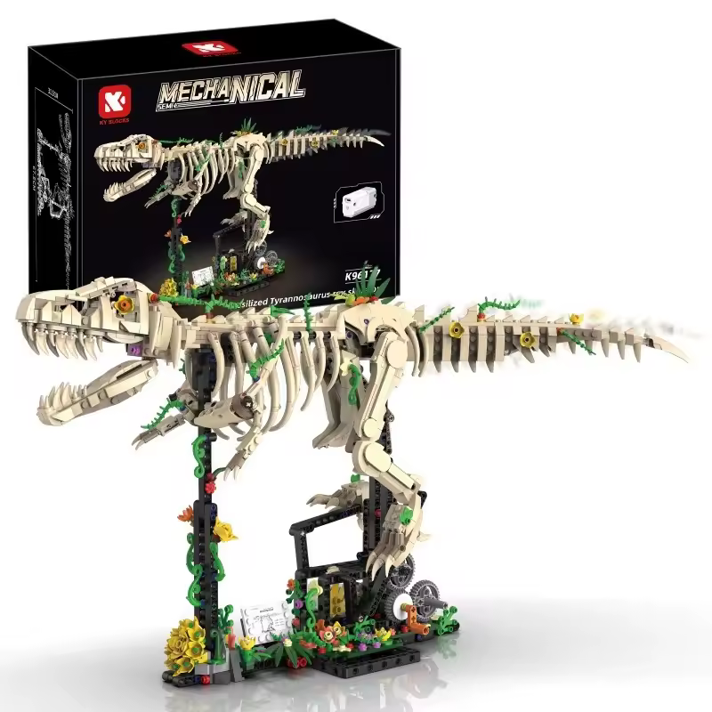 GZBricker Dinosaur Fossils Building Blocks Sets Compatible with Lego Animal Tyrannosaurus Rex Model for Adults Boys