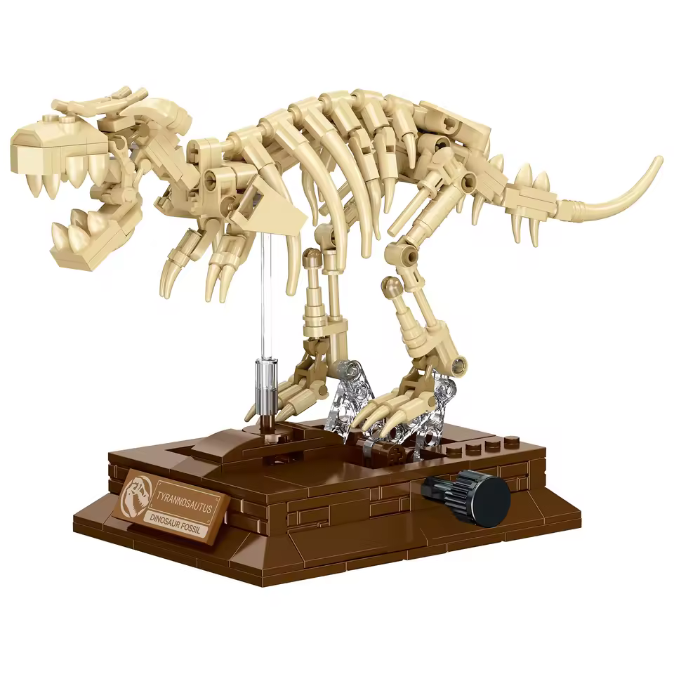 GZBricker Dinosaur Skeleton Building Set Jurassic Tyrannosaurus Compatible with Lego Animals T-Rex Museum Fossil Home Decor for Adults Boys