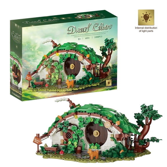 GZBricker Dwarf Cabin Building Sets Compatible with Lego Figure Model Decor for Adults 14+ 1088PCS