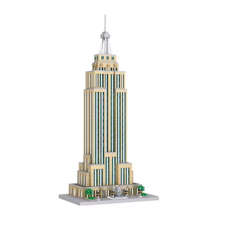 GZBricker Empire State Building Set Famous House Compatible with Lego US Architecture Collectible Model for Adults Home Office Decor