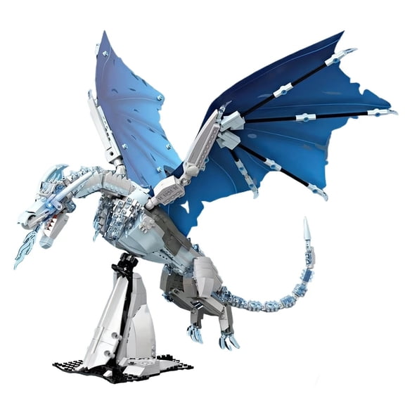 GZBricker Ice Dragon Building Sets Compatible with Lego Animal Desktop Ornaments for GOT Fans Adults 14+ 1019PCS