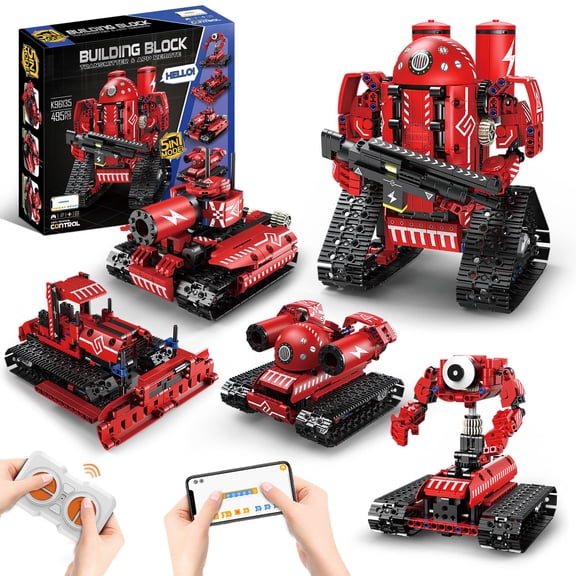 GZBricker Intelligent Robot Building Set Programming Wireless & Bluetooth 5-in-1 Compatible with Lego Technical Model Collectible for Adults