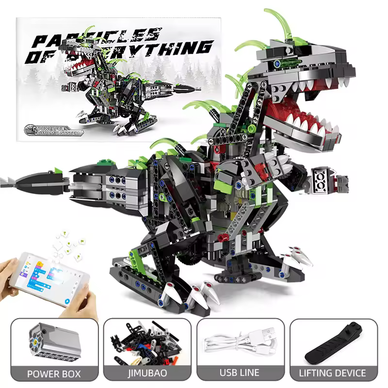 GZBricker Jurassic Dinosaur Building Set Compatible with Lego World Technical Tyrannosaurus Rex for Adults