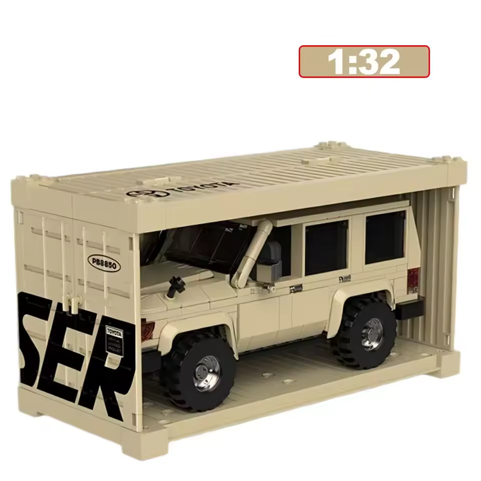 GZBricker LC78 Land NO.Cruiser Off Road Vehicle Building Block Sets Compatible with Lego Car Model with Container for Adults Boys