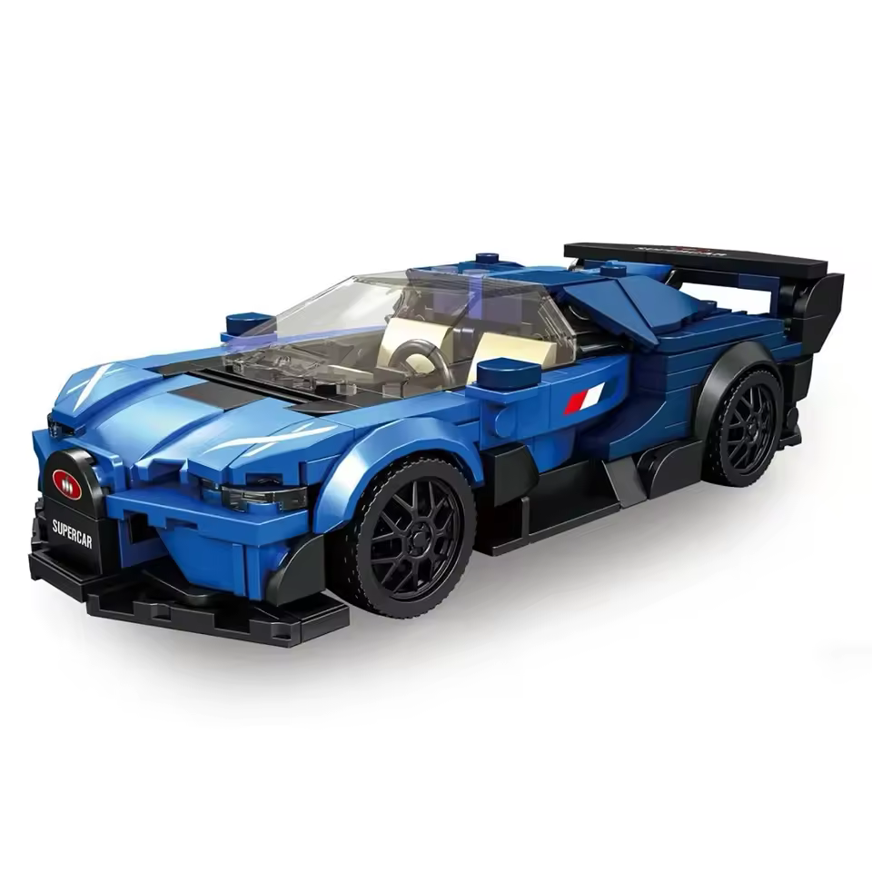 GZBricker MOC Speed Racing Car Building Set Compatible with Lego Technical GT Vision Supercar Vehicles Model Home Decoration for Adults