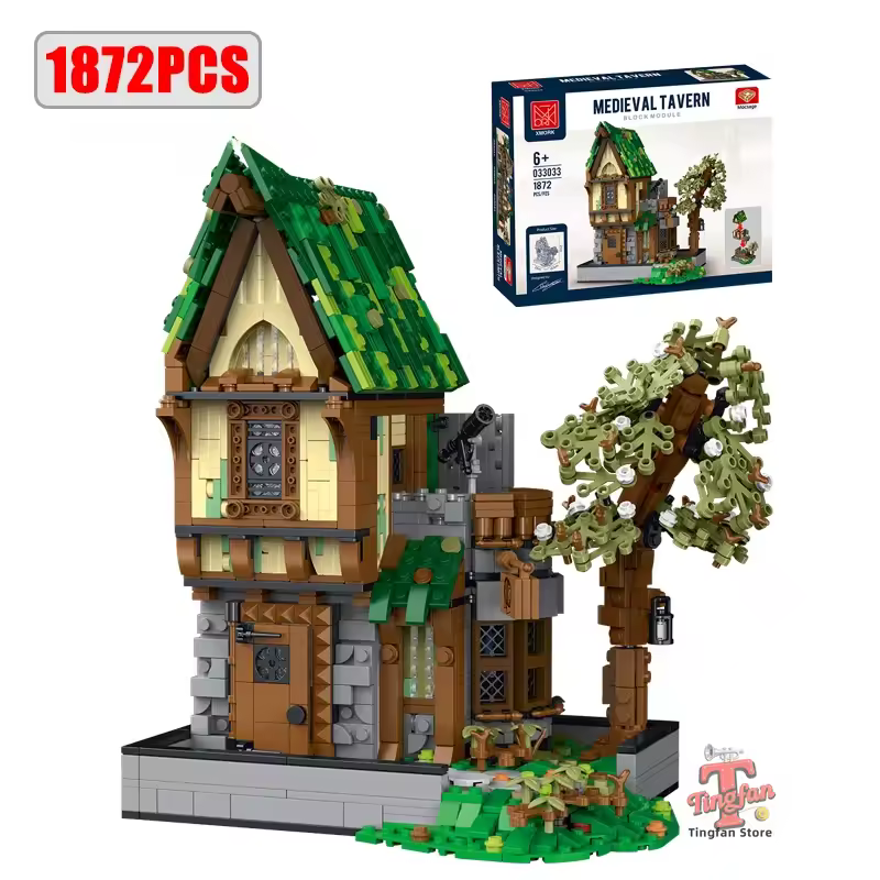 GZBricker Magic House Tavern Building Set Hut Compatible with Lego Architecture Collectible Model City Street View for Adults