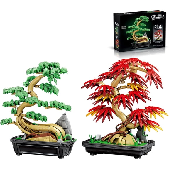 GZBricker Maple Leaf 2in1 The Pine Greeting Guests Building Block Set Compatible with Lego Botanical Collection for Women Adults Girls