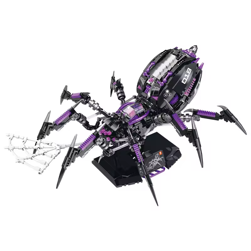 GZBricker Mechanical Cyber Spider Building Set Compatible with Lego Robotic Insect Collectible Model for Adult Home Office Decor