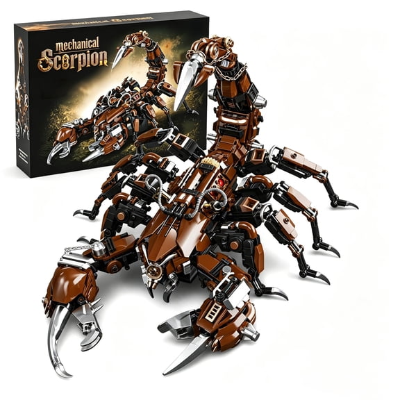 GZBricker Mechanical Scorpion Building Set Compatible with Lego Insect Collectible Model for Adult Home Office Decor