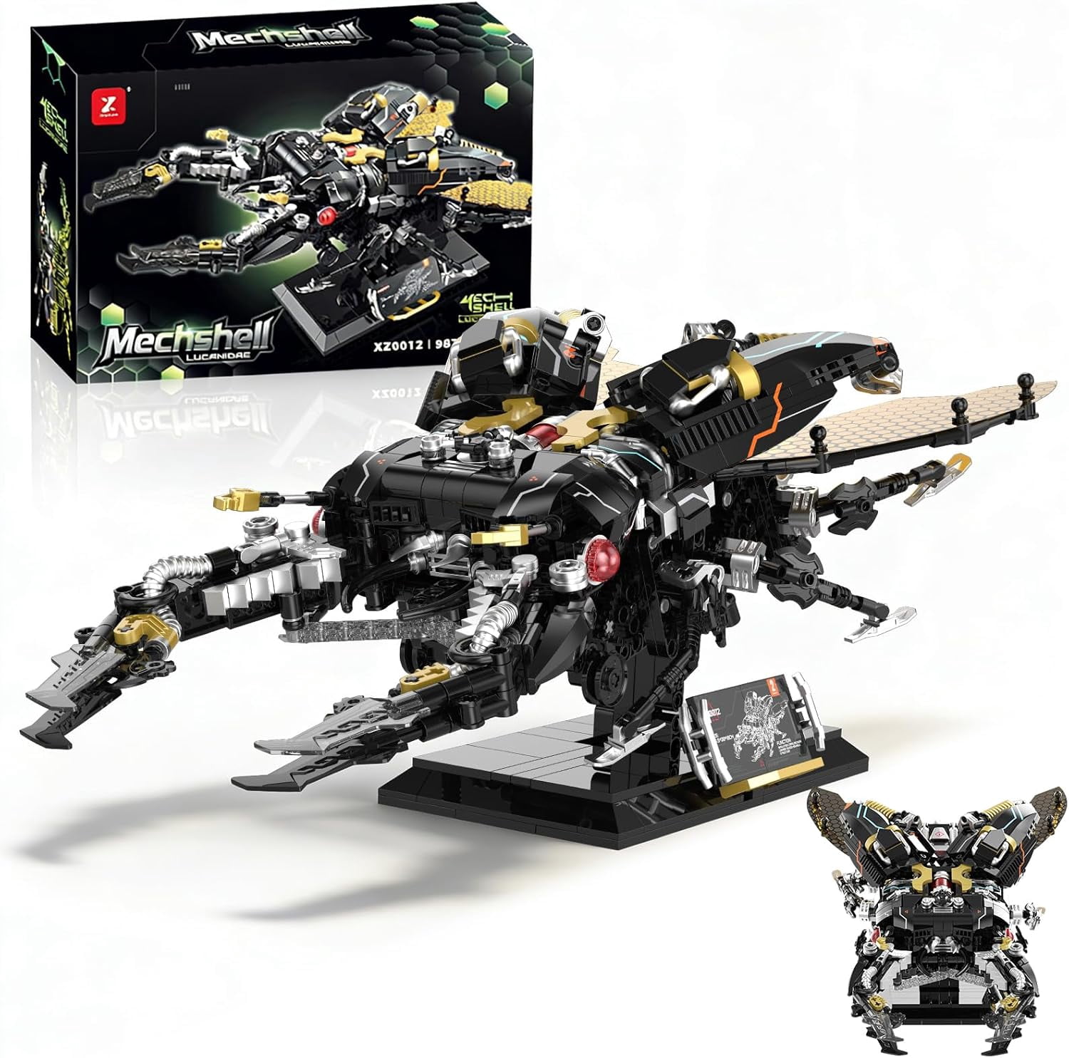 GZBricker Mechanical insects Emperor Stag Beetle Building Set