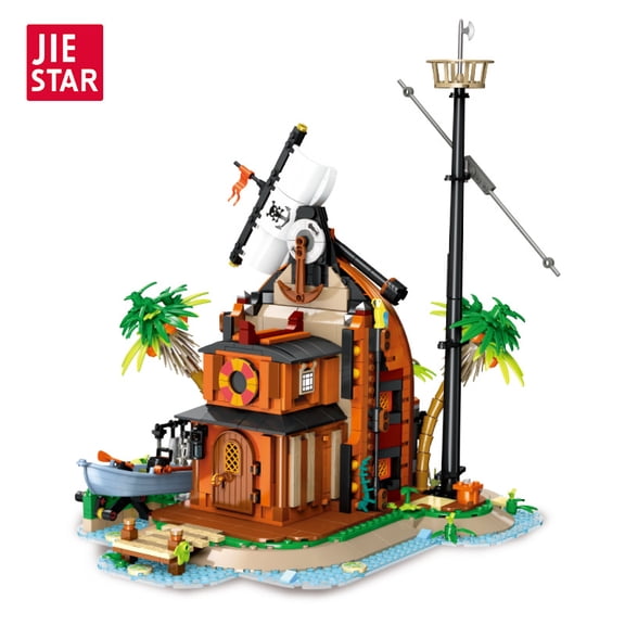 GZBricker Medieval Castle Pirate Tavern Building Set Pirate Series Compatible with Lego House Model Collection for Adults