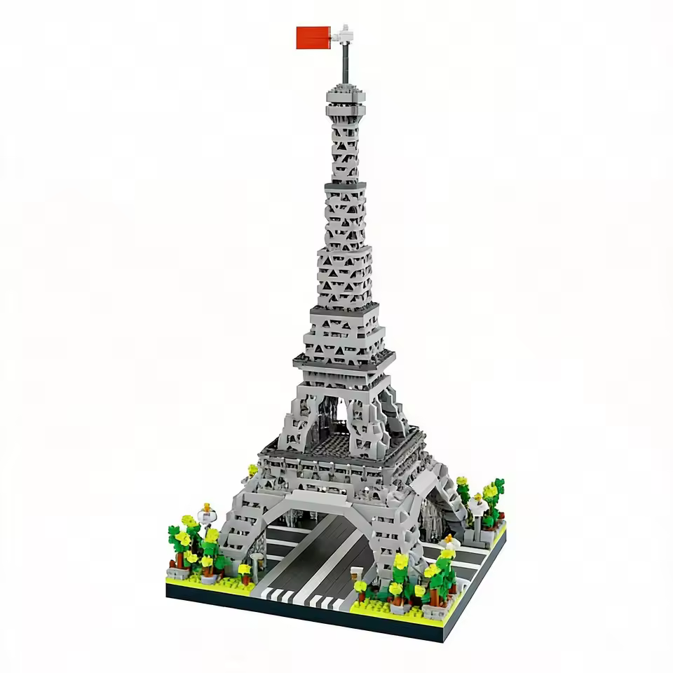 GZBricker Paris Eiffel Tower Building Set Compatible with Lego Architecture Collectible Model for Adults Home Office Decor