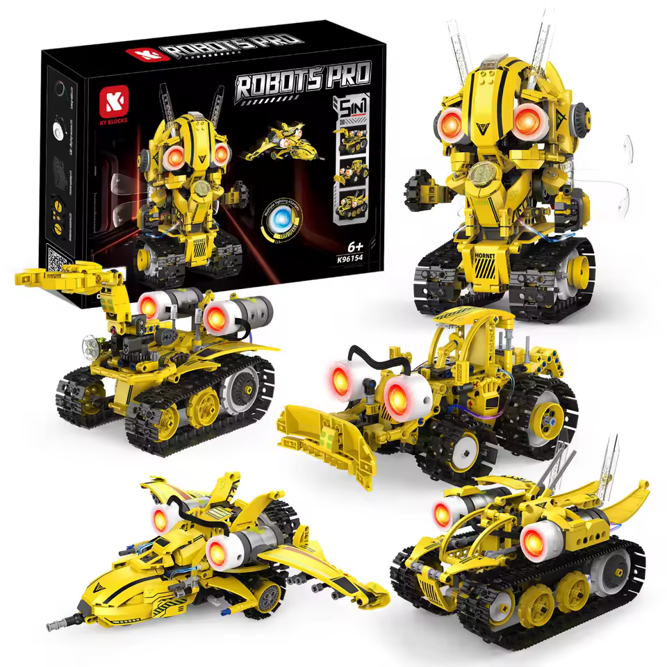 GZBricker Programmable Robot Building Set 5-in-1 APP-Controlled Vehicle Compatible with Lego Technical Model Collectible for Adults