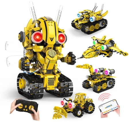 GZBricker Programmable Robot Building Set 5-in-1 APP-Controlled Vehicle Compatible with Lego Technical Model Collectible for Adults
