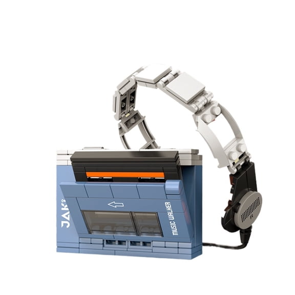 GZBricker Retro Tape Walkman Building Sets Compatible with Lego Electrical Appliances Furniture Model Home Decor for Adults