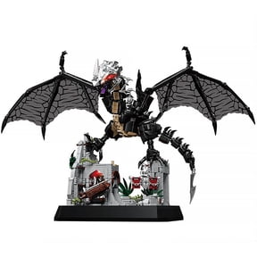 GZBricker Rings Evil Dragon Building Sets Compatible with Lego Animal Beast Castle Ruins Scene with Soft Wings for Adults Boy 1152PCS