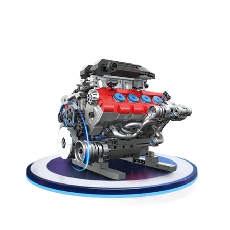 GZBricker SF90 Engine Building Blocks Sets Compatible with Lego Realistic Red & Motorcycle Engine Model Classic Racing Sports Car for Adults Enthusiasts