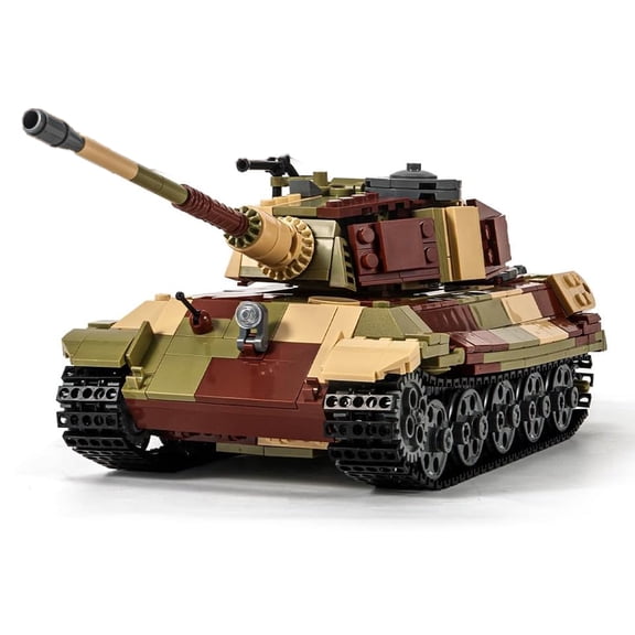 GZBricker Tiger II Army Tank Building Sets WW2 Military for Adults Compatible with Lego