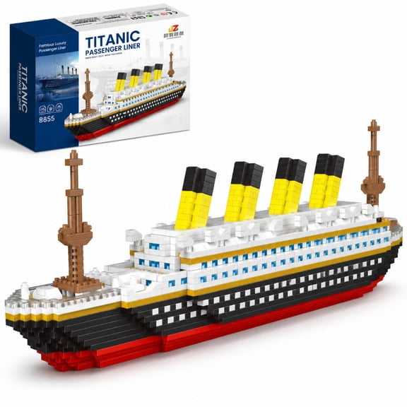 GZBricker Titanic Cruise Ship Building Set Compatible with Lego Vehicle Collectible Model for Adults Home Office Decor