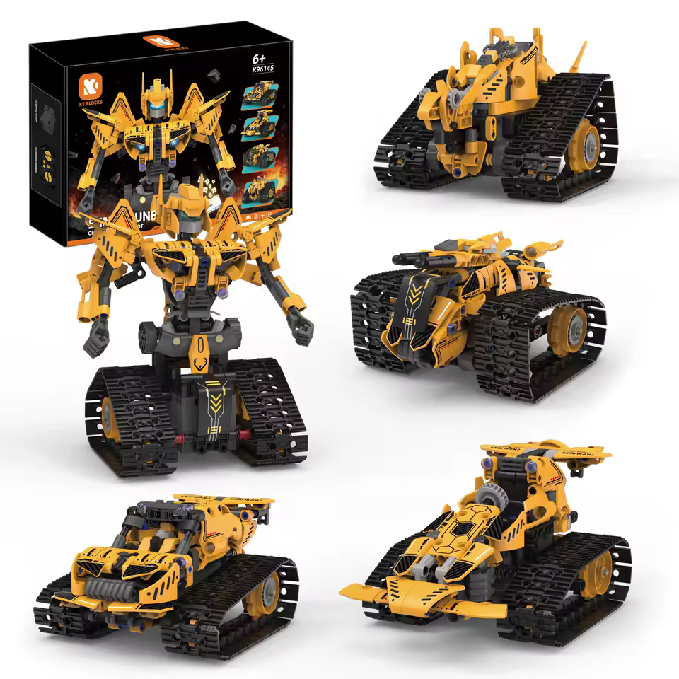 GZBricker Transforming Robot Building Set 5 in 1 with Programmable, Movable Joints, Remote/App Control Compatible with Lego Model Collectible for Adults